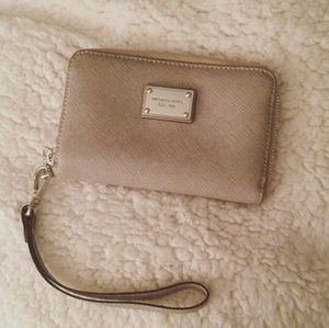 Michael Kors Gray Handbag/wristlet